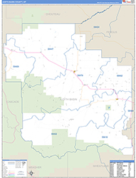 Judith BasinCounty, MT Wall Map Zip Code Basic Style 2026